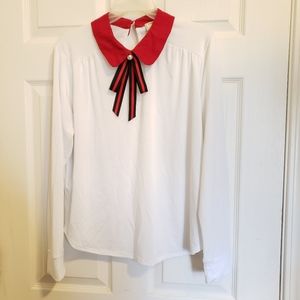 Vintage Clyde & Baxter Women's Bowtie Blouse